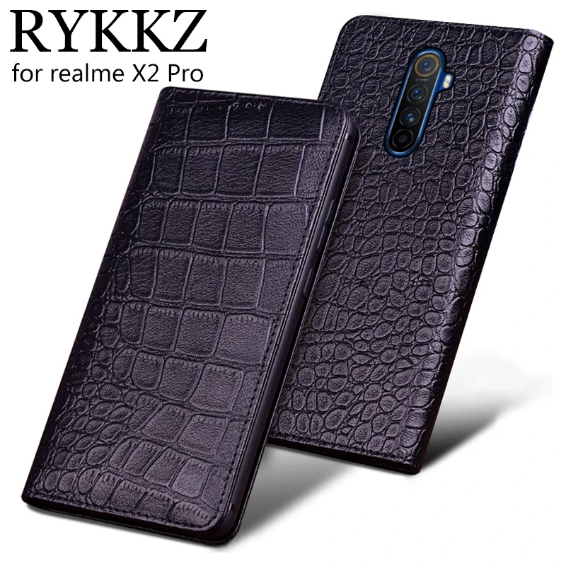 

For realme X2 Pro Case Genuine Leather Flip Cover For OPPO Realme X2 Pro Case Handmake Mobile Phone Case For realme XT