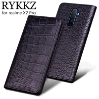 for realme x2 pro case genuine leather flip cover for oppo realme x2 pro case handmake mobile phone case for realme xt