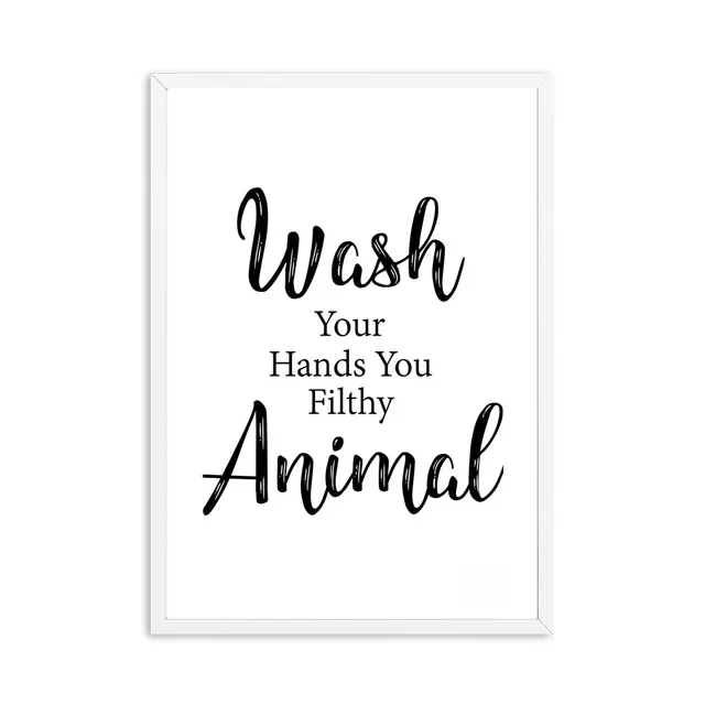 Рождественская Картина на холсте забавный знак правила в ванной комнате