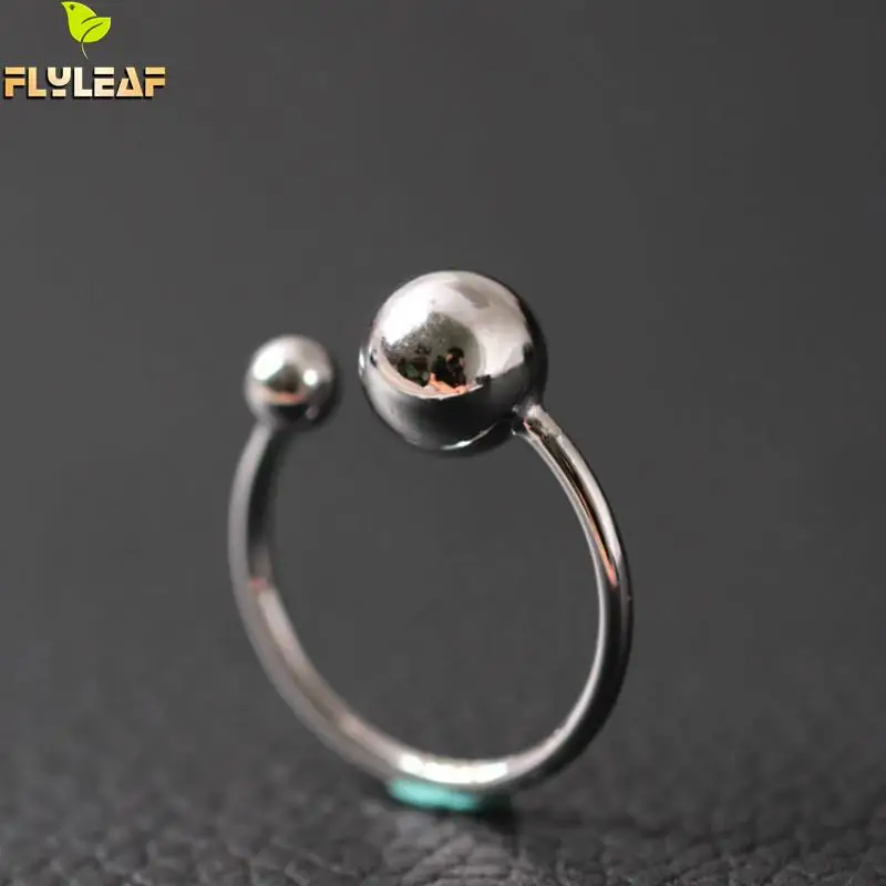 925 пробы серебряные гладкие открытые кольца ручной работы для женщин и девушек