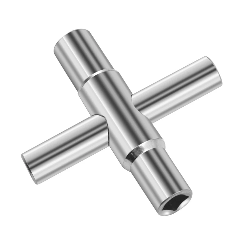 

2pcs 4 In 1 Steel Accessories Handheld Home Cabinet Tighten DIY Easy Use Portable Faucet Wrench Valve Cross Shaped Repair Tool