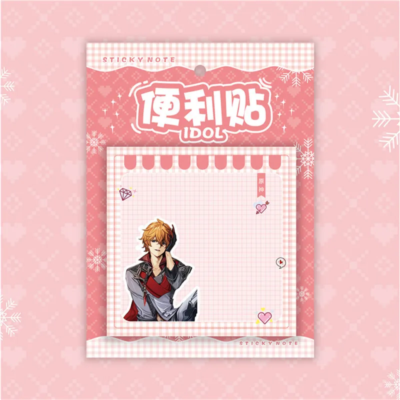 

New Game Genshin Impact Character Anime Demon Slayer: Blade Conjuration Back Modeling Memo Pad Student Gift Office Supplies