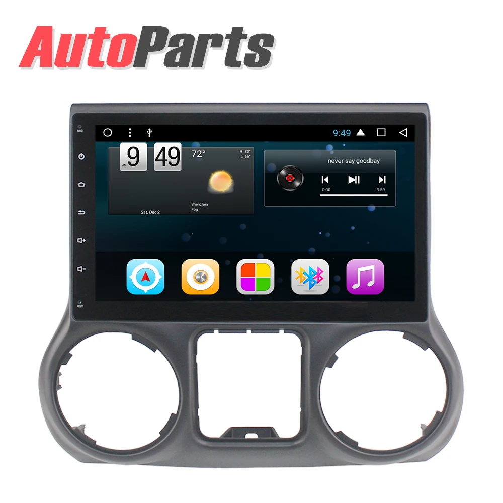 

Автомагнитола Kukuz на Android 10,2 с Dvd-плеером и стереозвуком для Jeep Wrangler 2015, 2016, GPS, мультимедийный плеер, радио, видео-навигация, Wi-Fi