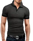 Однотонная мужская рубашка-поло, высококачественная повседневная рубашка-поло, Мужская модная рубашка с коротким рукавом, летняя рубашка азиатского размера