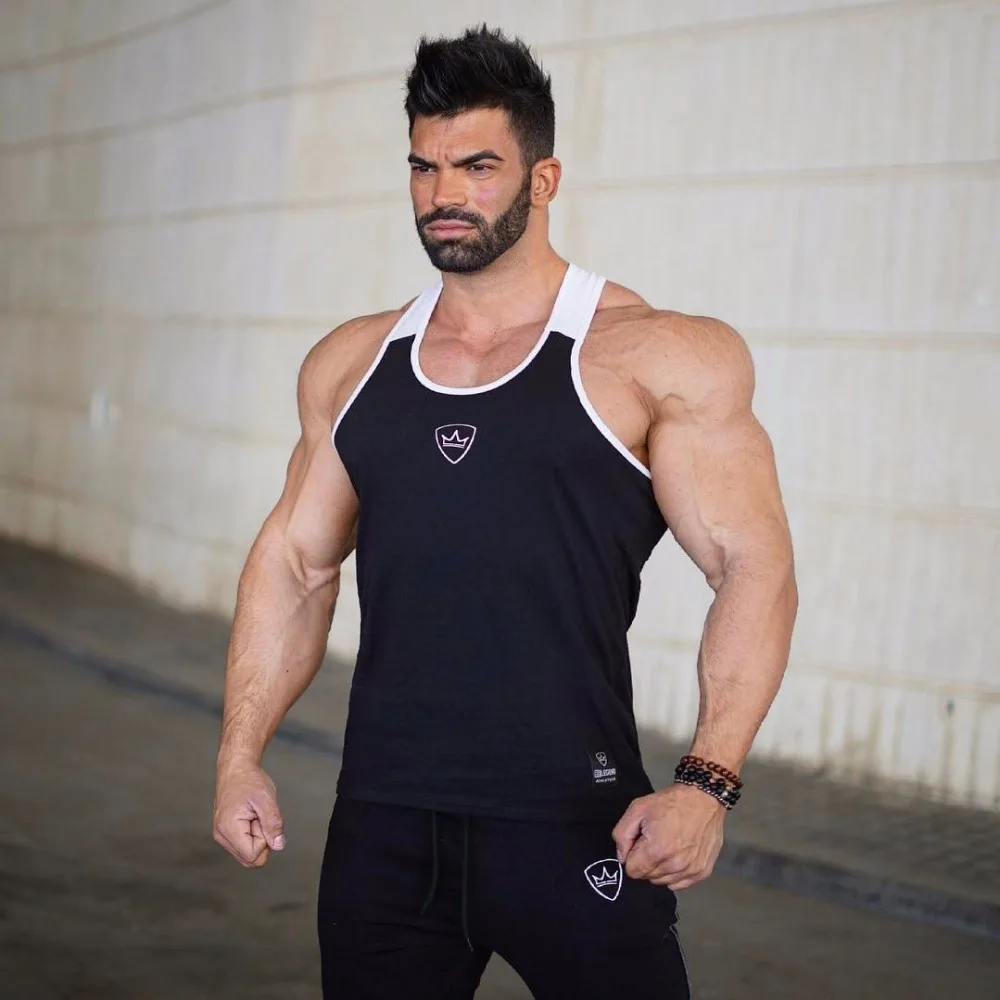 Мужской комплект одежда для фитнеса обтягивающие мужские костюмы летняя