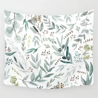 eucalyptus plant leave tapestry plant wall hanging tapestries dorm wall art home decor traveling camping beach towel yoga mat