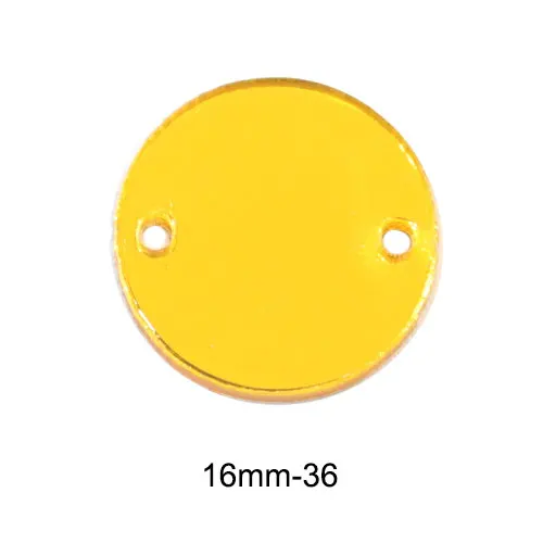 16mm-P36 50 шт золотые акриловые пришивные стразы с плоской задней стороной зеркальные акриловые золотые Пришивные из стразов для одежды аксессуары B7066 - Цвет: 16mm-P36