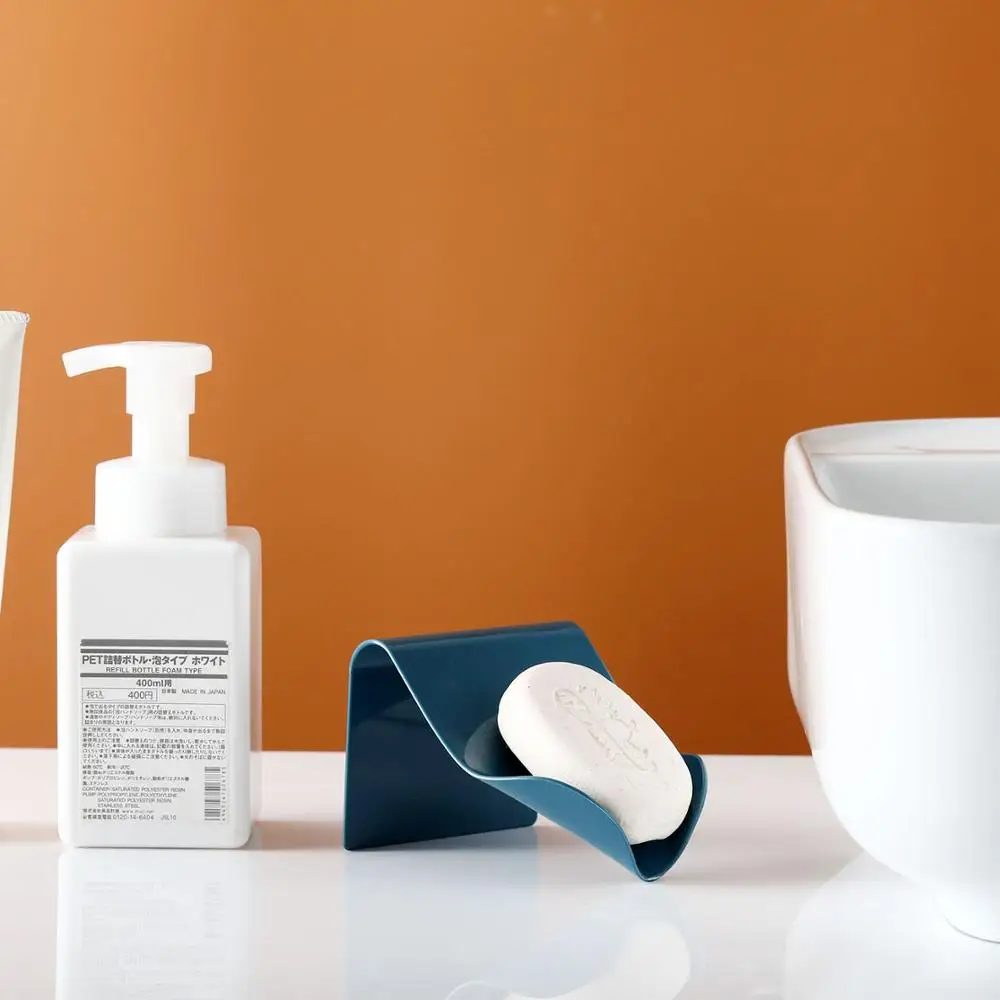 Цветная сливная настенная Коробка для мыла Пластиковая Полка ванной комнаты