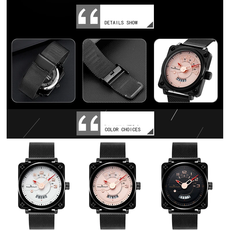 Часы наручные KEEP IN TOUCH Мужские кварцевые роскошные Брендовые спортивные в стиле