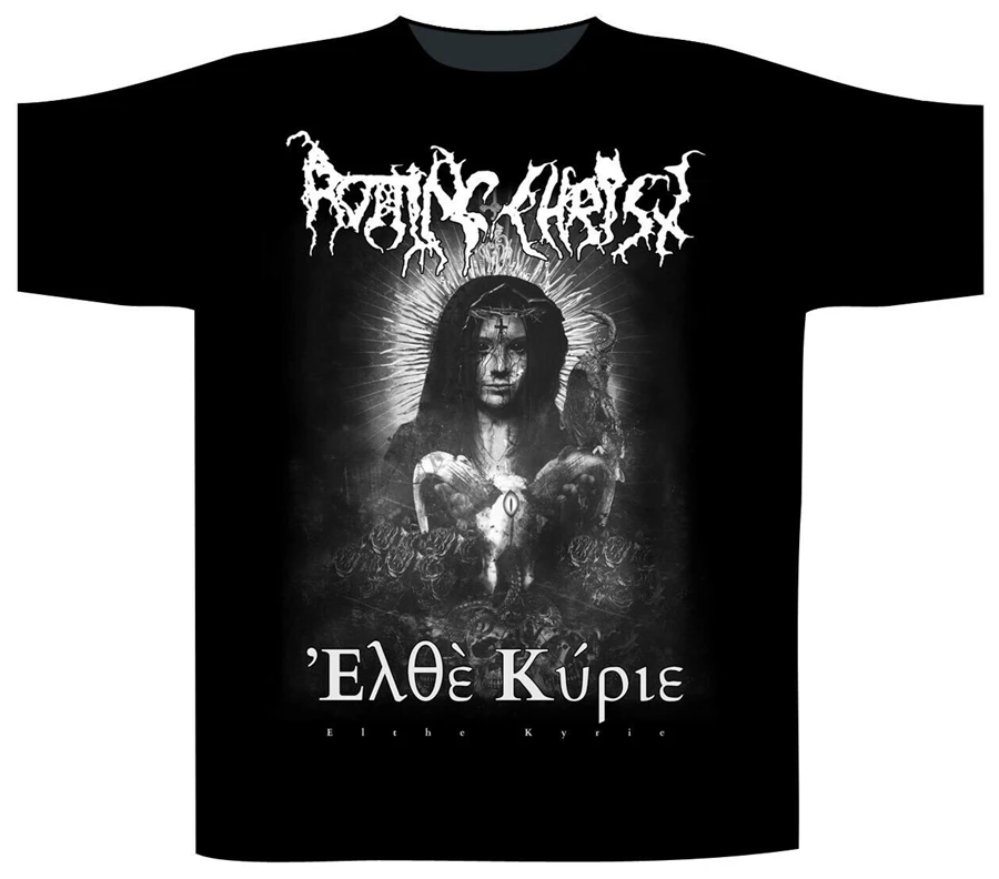 Rotting Christ Elthe Kyrie S XL футболка черная металлическая новая спортивная одежда для