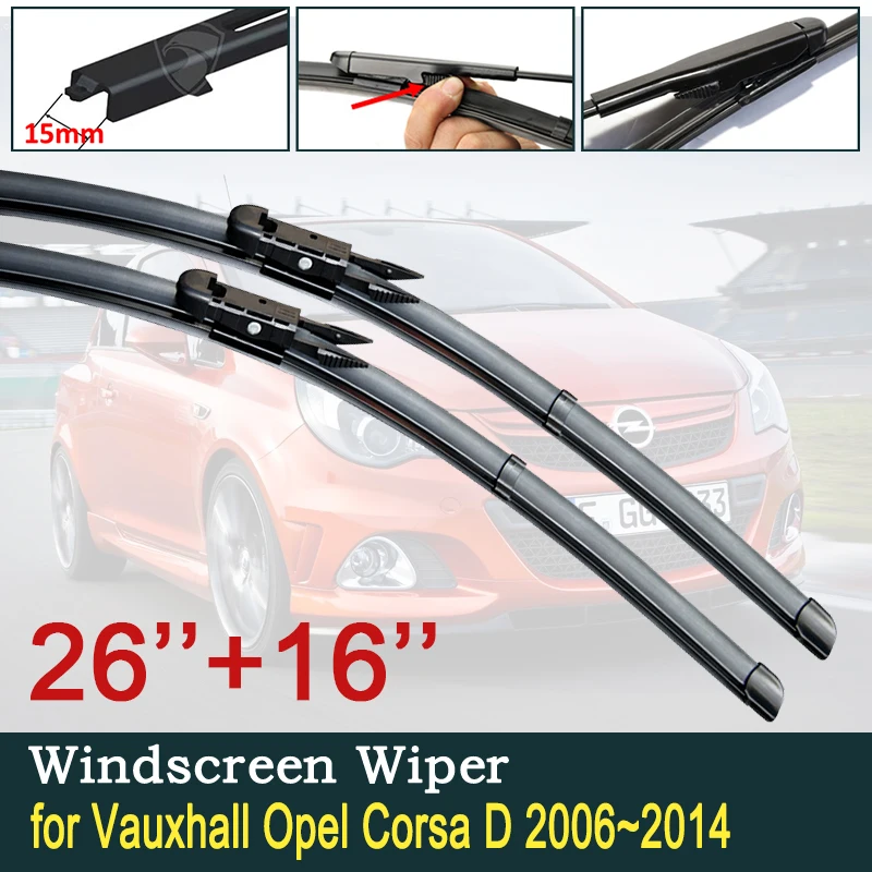 

Car Wiper Blades for Vauxhall Opel Corsa D 2006~2014 Front Window Windscreen Wipers Car Accessories 2007 2008 2009 2010 2011