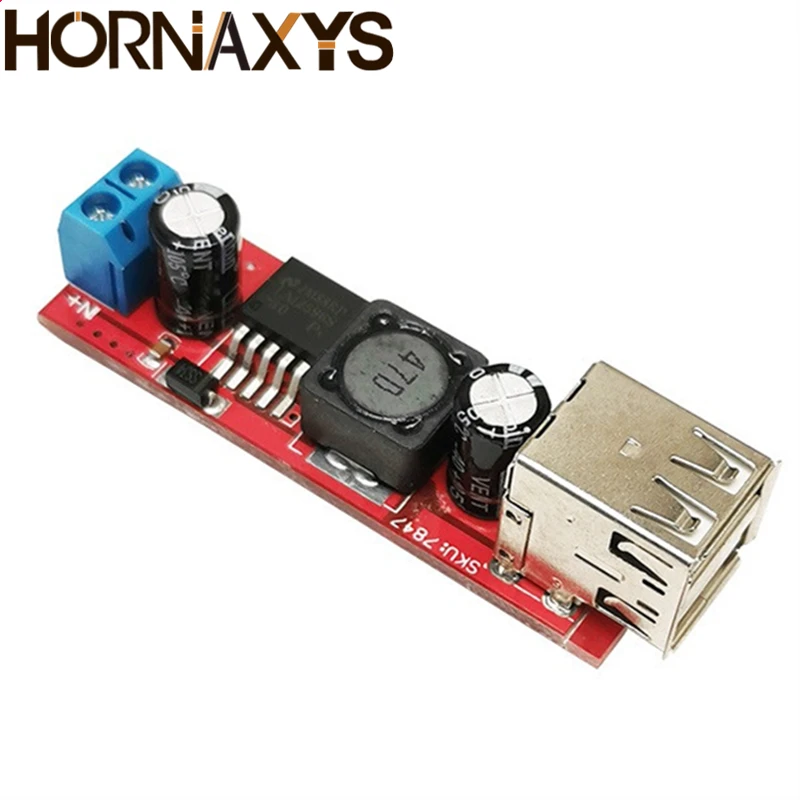 Модуль понижающего преобразователя с двумя USB-портами 6-40 В постоянного тока в 5 3 А