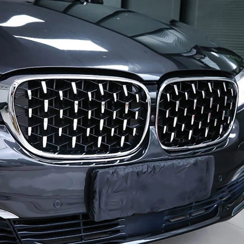 

Front Bumper Kidney Grille Air Vent Hole Frame Trim Cover For-BMW 7 Series G11 G12 2017-2019