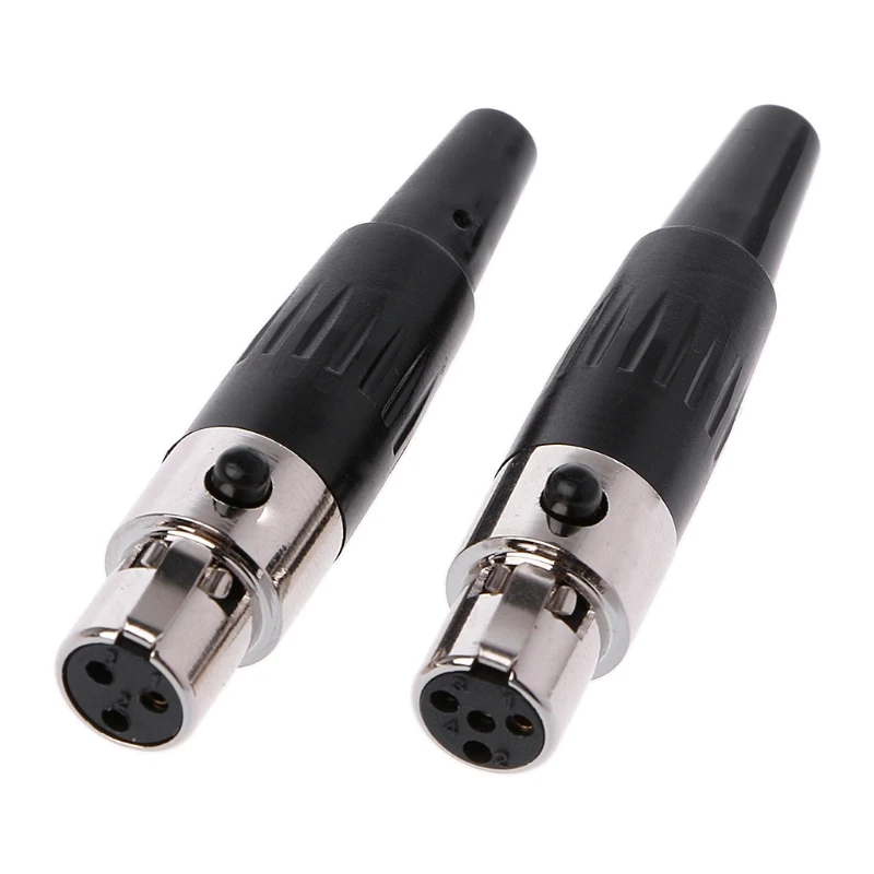 OOTDTY высококачественный Мини 3PIN/4PIN гнездовой разъем Mini XLR Аудио Микрофон Разъем