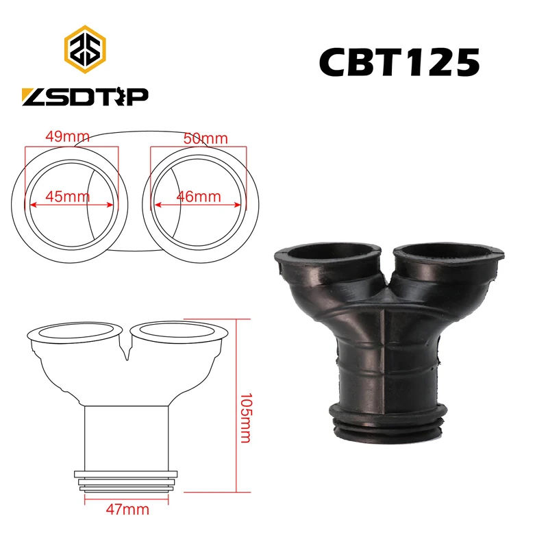 

ZSDTRP мотоцикл CBT125 CM125 карбюратор Интерфейс адаптер впускное соединение коллектора загрузки для Honda 125CC CBT CM125 CA250 CMX250