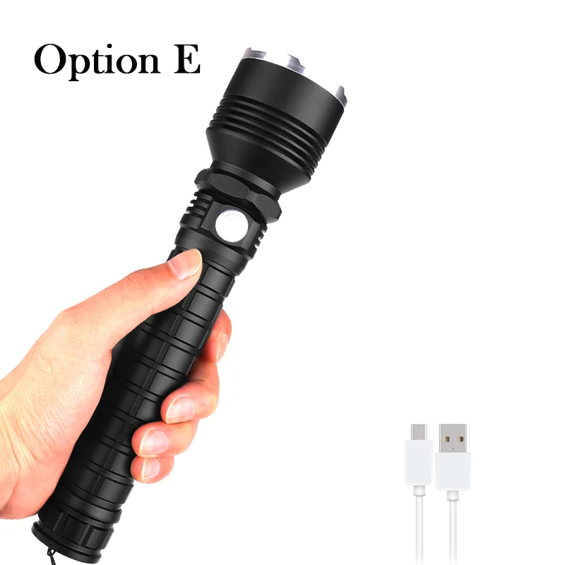 Option E Litwod Z40 80000lm xhp70.2& xhp50 самый мощный светодиодный фонарик 26650 фонарик USB фонарь 18650 охотничья лампа ручной свет - Испускаемый цвет: Option E