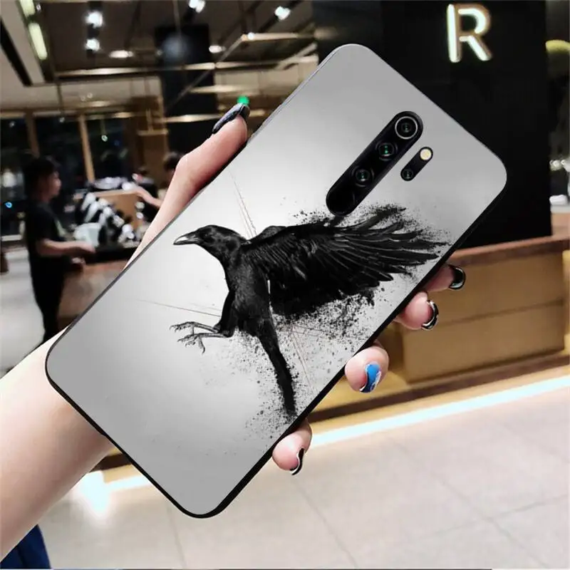 Горячая Распродажа ворона темная мягкая черная фотосессия для Redmi Note 9 8 8A 8T 7 6 6A 5 5A