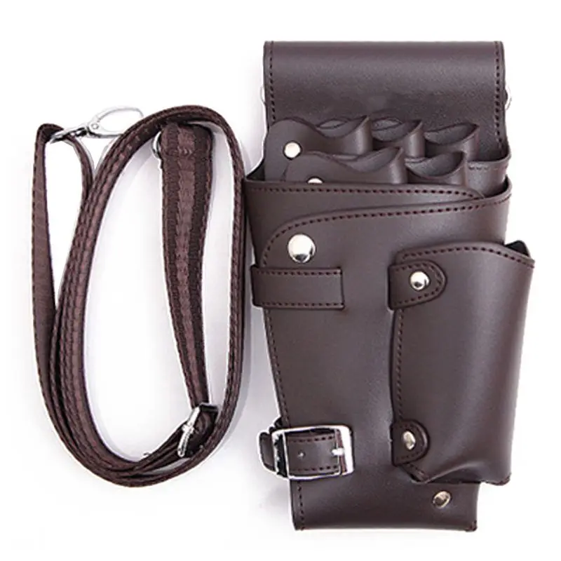 

PU Leather Pouch Scissors Bag with Strap Hair Stylist Pocket Hairdressing Tool