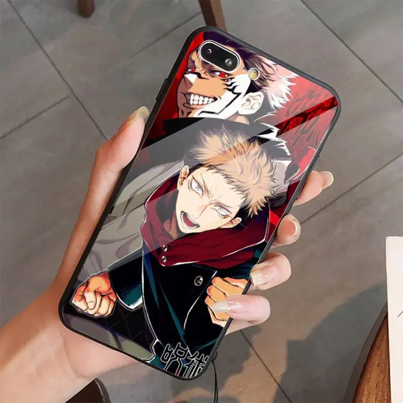 

Jujutsu Kaisen Satoru Gojo Phone Case Tempered glass For iphone 5C 6 6S 7 8 plus X XS XR 11 PRO MAX