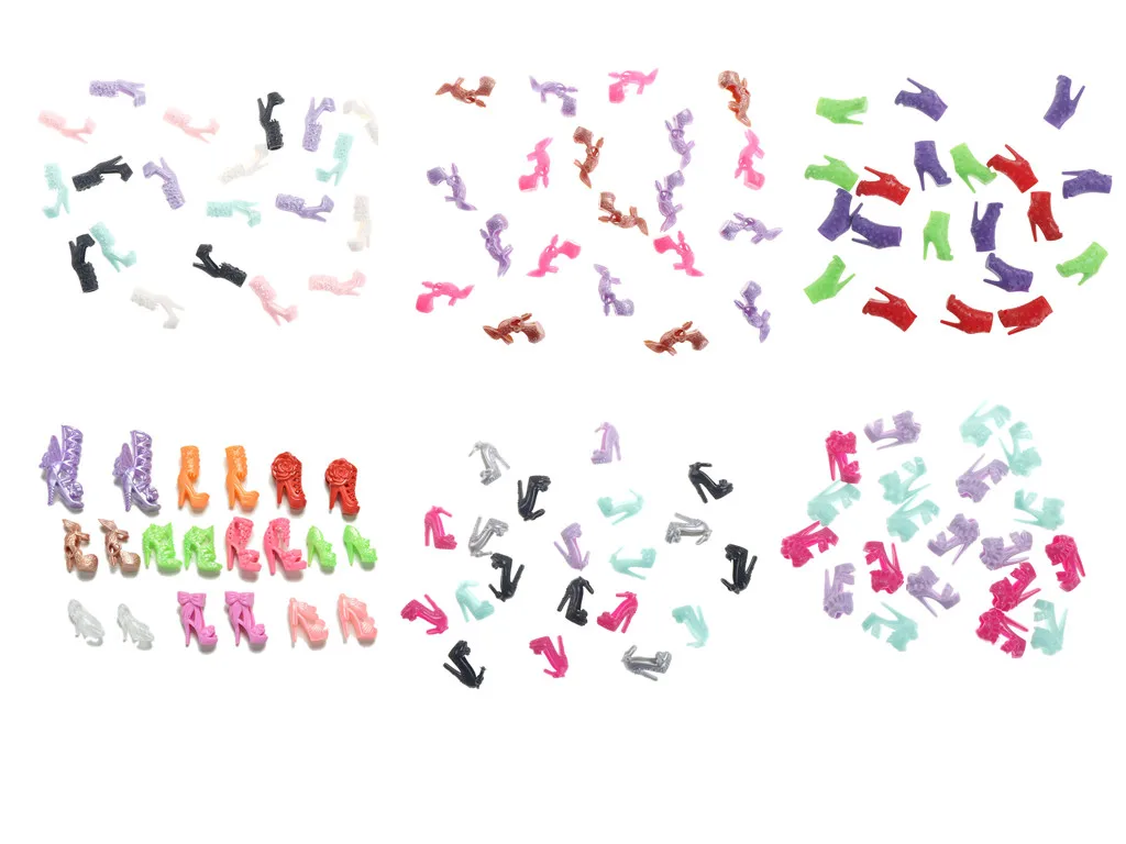 

Босоножки разноцветные на высоком каблуке, 10 пар