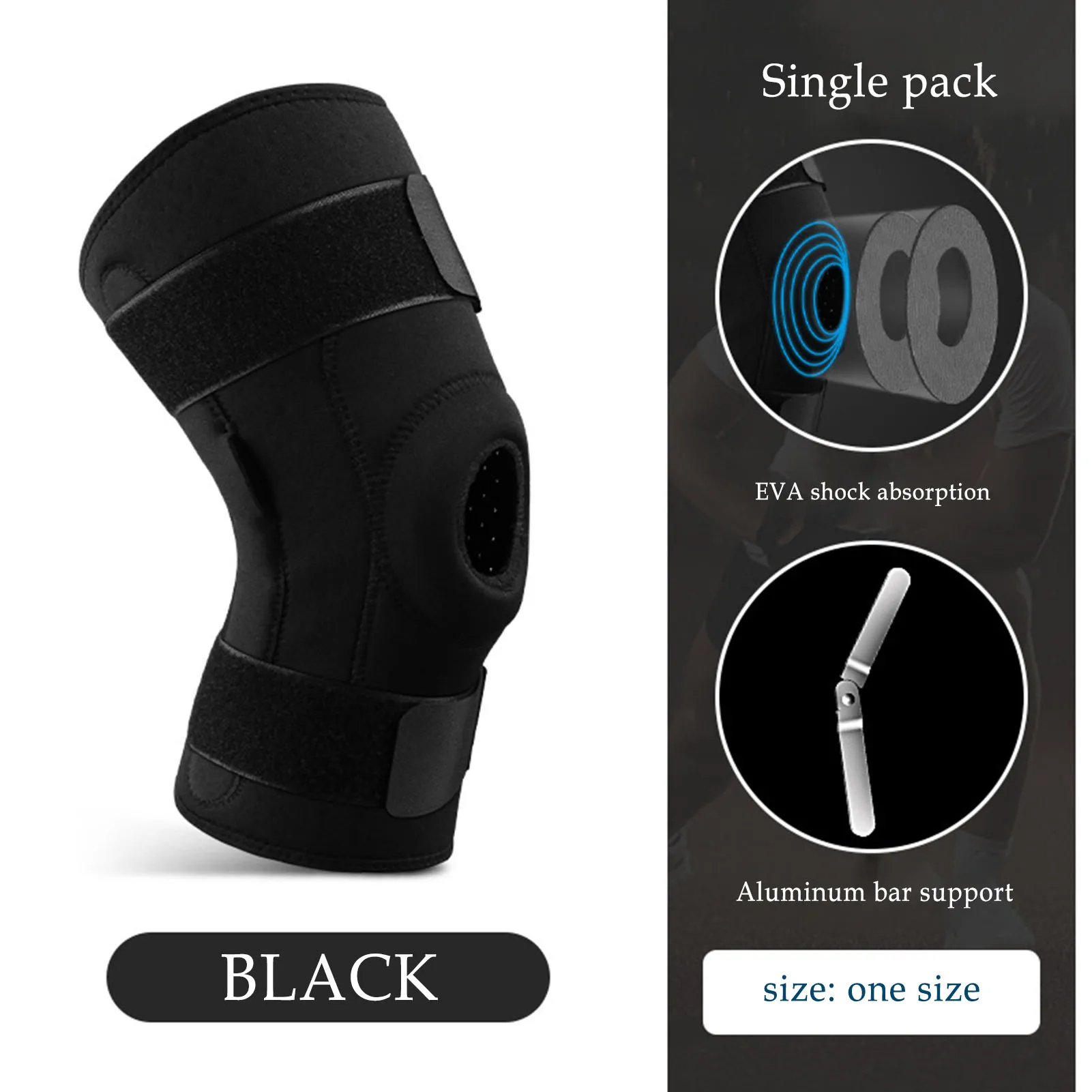 

Sports Knee Pads Double Aluminum Plate Support Shock Absorption Pads Non-Slip Knee Support Sleeve Protector For Sports Fitness
