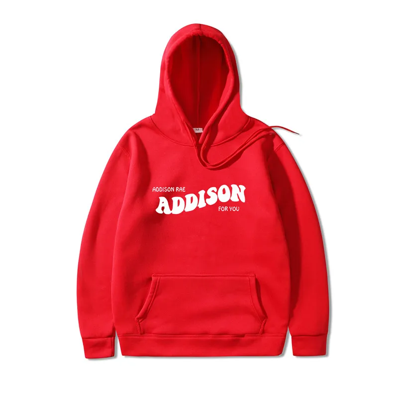 Женская/мужская толстовка с капюшоном Addison Rae Повседневная Уличная в стиле хип