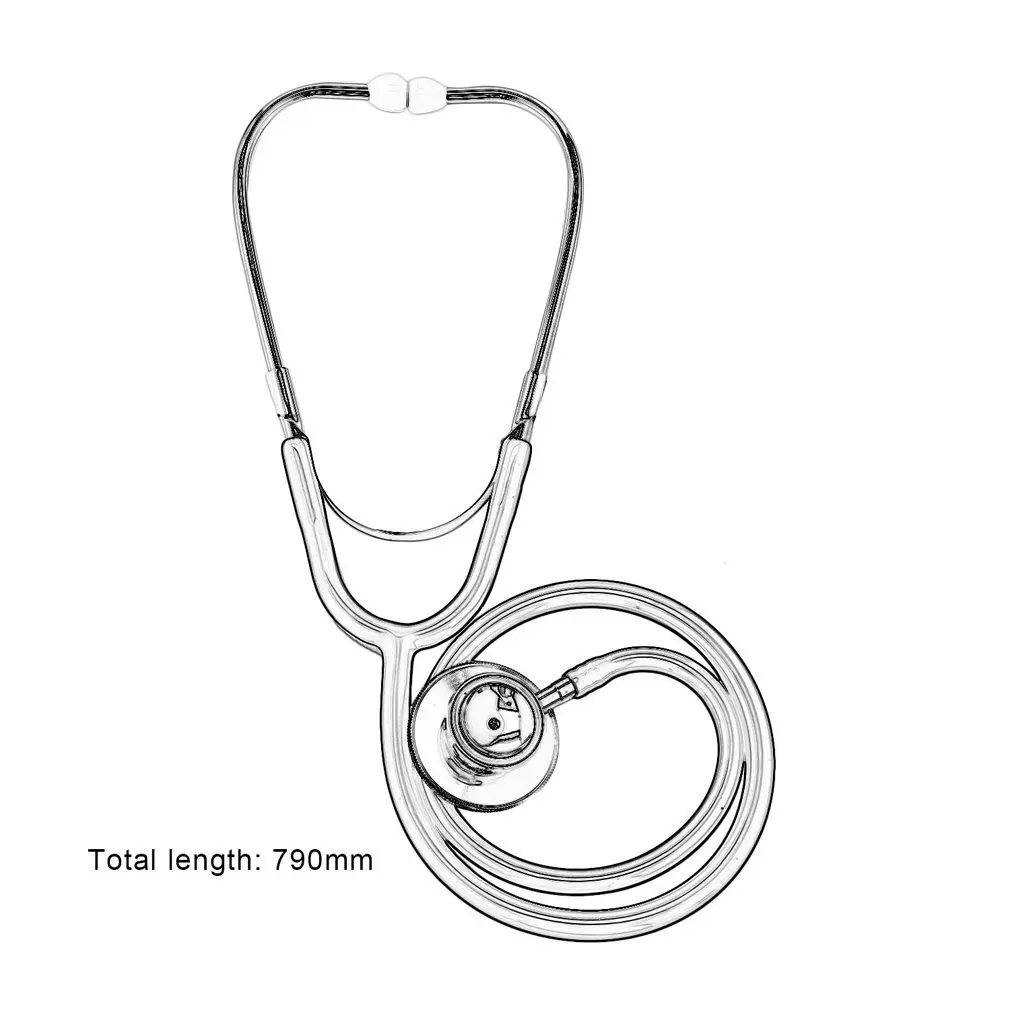 

Double-sided Stethoscope Single Tube Doctors Nurse Professional Cardiology Stethoscope Aluminium Alloy Chestpiece device