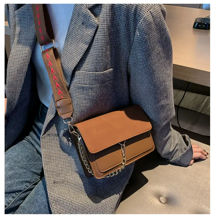 

Vintage Women Flap Casual Leather Shoulder Bags Lady Crossbody Messenger Bag Elegant Envelop Clutch Chain Purse Bolso Mujer