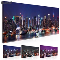 large 5d full drill mosaic embroidery large city night scenery diy diamond paintings wall art new york cityscape building yg728