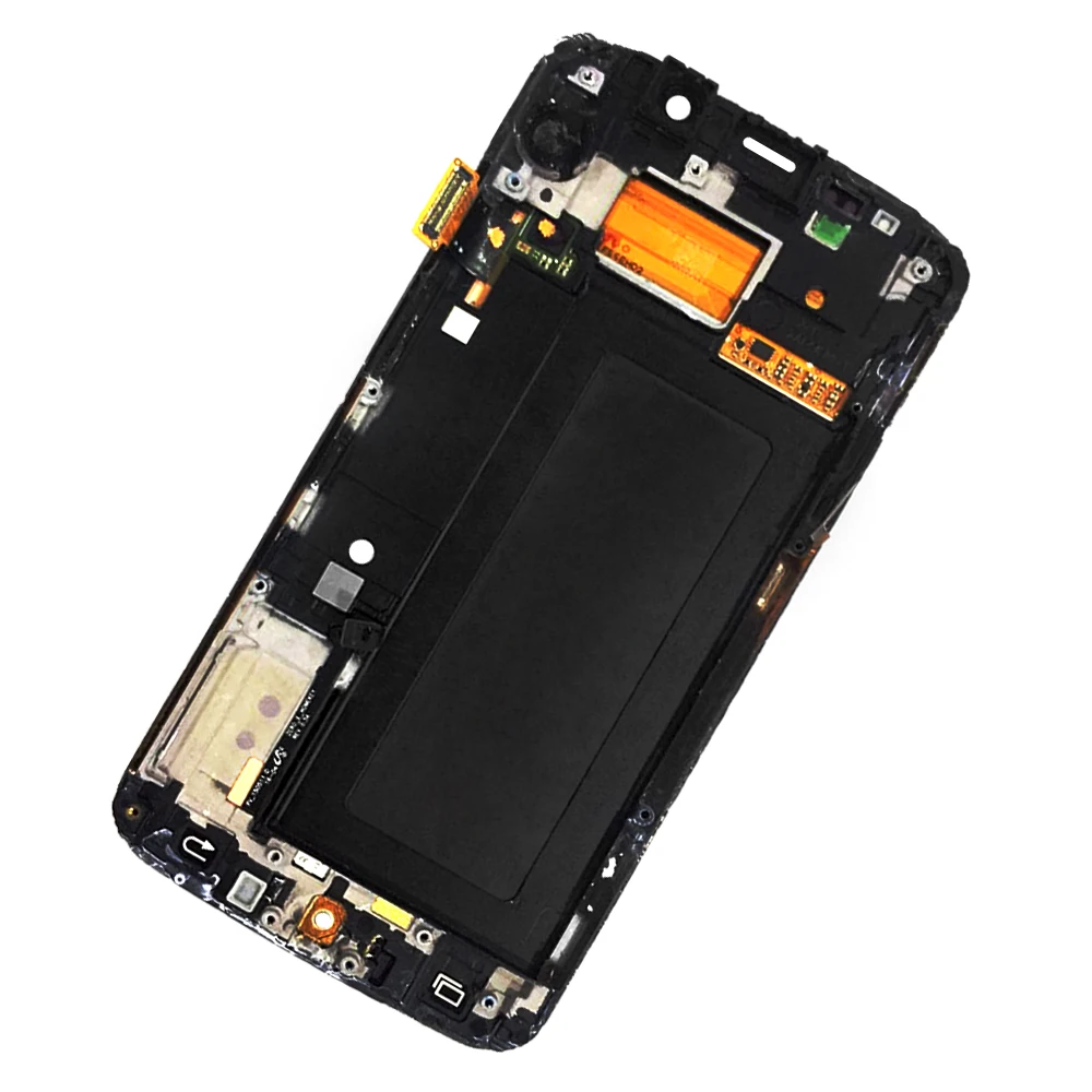 Новые запасные части LCDs с рамкой для Samsung Galaxy S6 Edge G925F G925A G925P ЖК-дисплей сенсорный