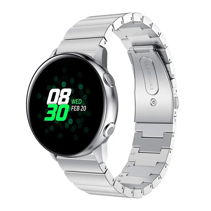 Браслет из нержавеющей стали для Samsung Galaxy Watch Active 2 44 мм 40 20 сменный ремешок 42