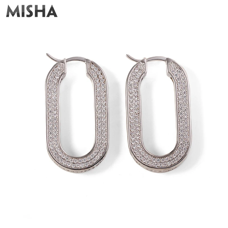 MISHA, трендовые серьги для женщин, ручная работа, имитация циркония, драгоценные камни, крюк, ювелирные серьги для девушек, подарок для девушек 02724