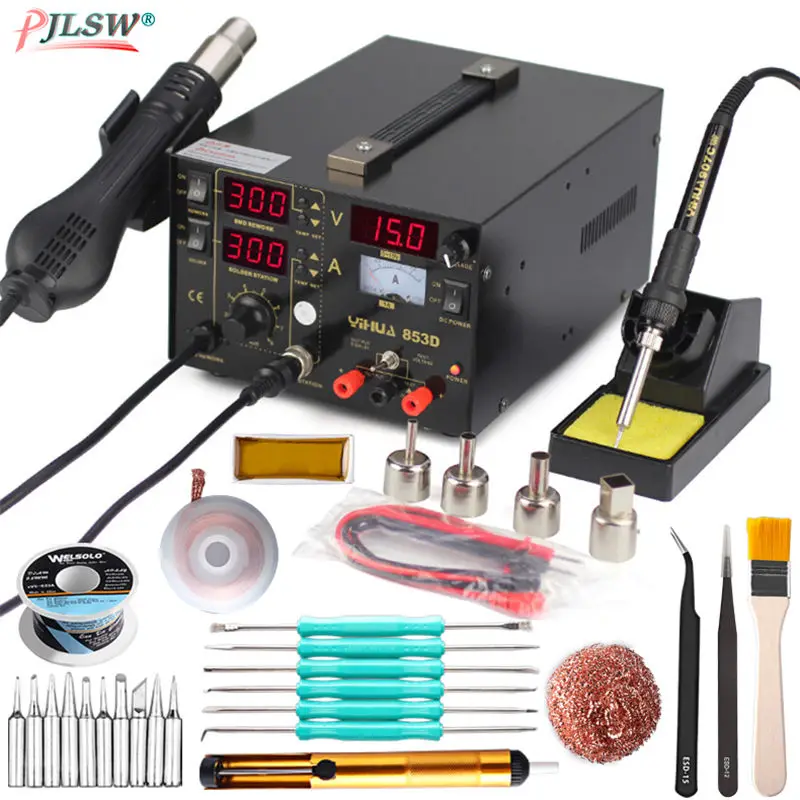 853D паяльная станция горячим воздухом BGA наладочная 3 In1Repair Термовоздушная пушка