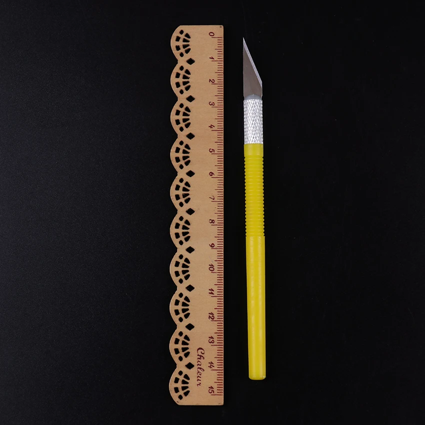 1 шт. нож с 6 лезвиями Гравировка Ремесло нескользящий пластиковый скальпель