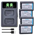 4 аккумулятора 2000 мА  ч NP-FW50 NP FW50 + зарядное устройство с портом Type C для Sony A6000 NEX 7 5N F3 3D 3DW 3K 5C Alpha 7R II