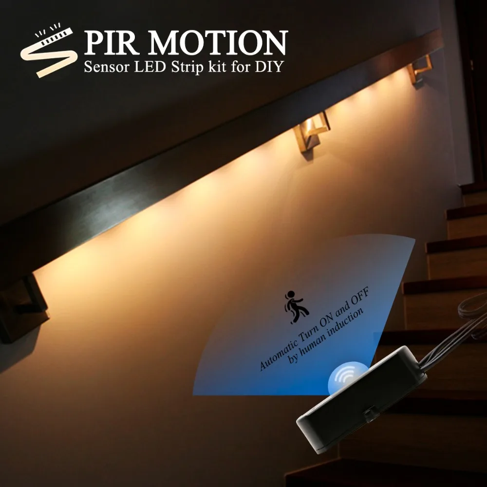 Раздвижной светодиодный светильник с датчиком движения адаптер питания для