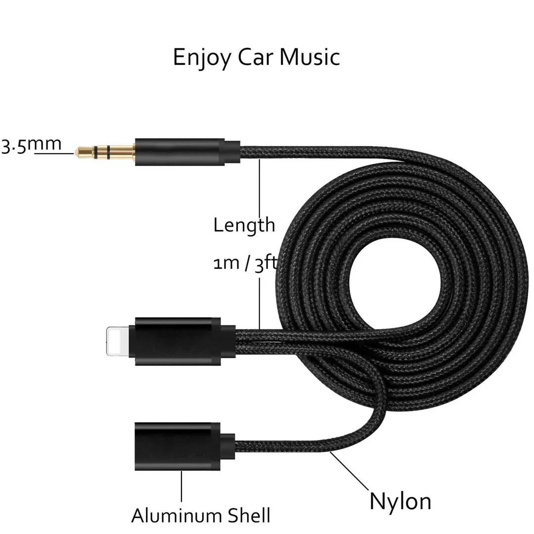 Подходит для Apple 8/X IOS12 аудио кабель автомобильный 2 в 1 Универсальный AUX