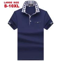 summer lapel short sleeve t shirt mens cotton business casual loose large mens thin polo shirt fashion pocket 7xl 8xl 9xl 10xl