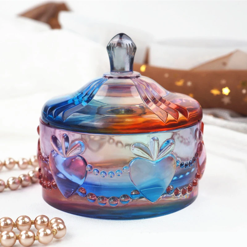 

DIY Crystal Epoxy Resin Mold Storage Box Cute Love Jewelry Box Mirror Silicone Mold for Resin