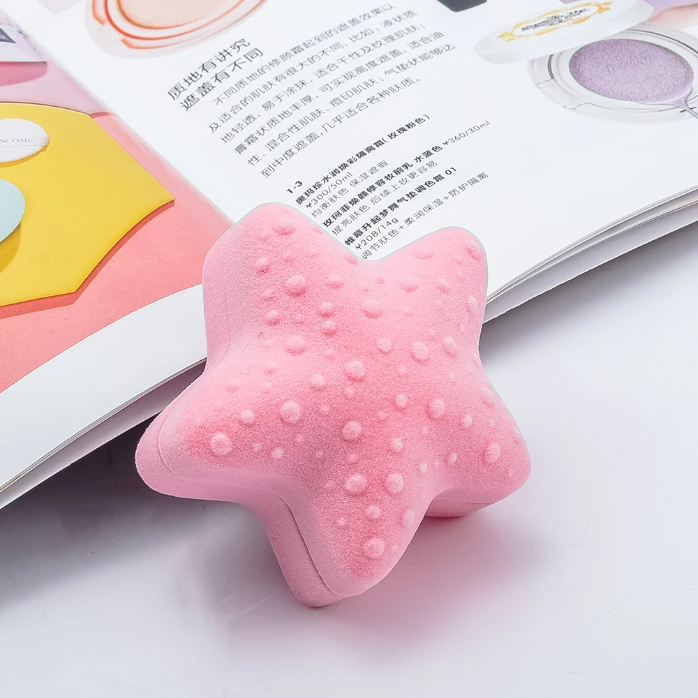 Милая коробка для колец синяя розовая Морская звезда узор в горошек шкатулка