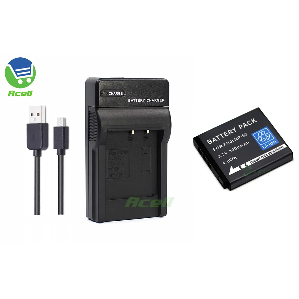 Аккумулятор и зарядное устройство USB для FUJIFILM instax SQUARE SQ10 FinePix F50fd F60fd F100fd F900EXR F850EXR |