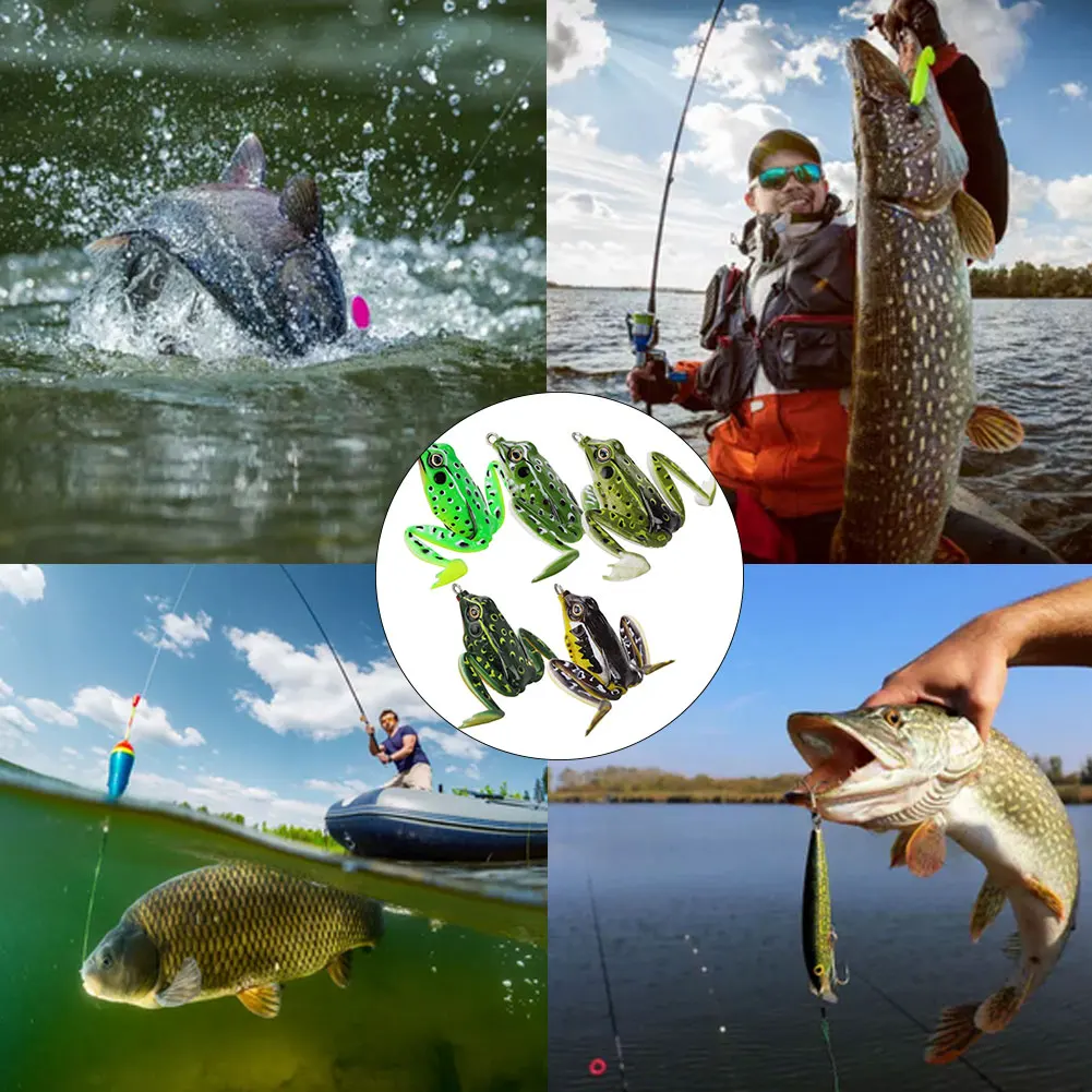 

Fishing Live Target Frog Lure 25g Snakehead Lure Simulation Frog Fishing Lure Artificial Soft Rubber Bait 5 Pcs Frog Lures