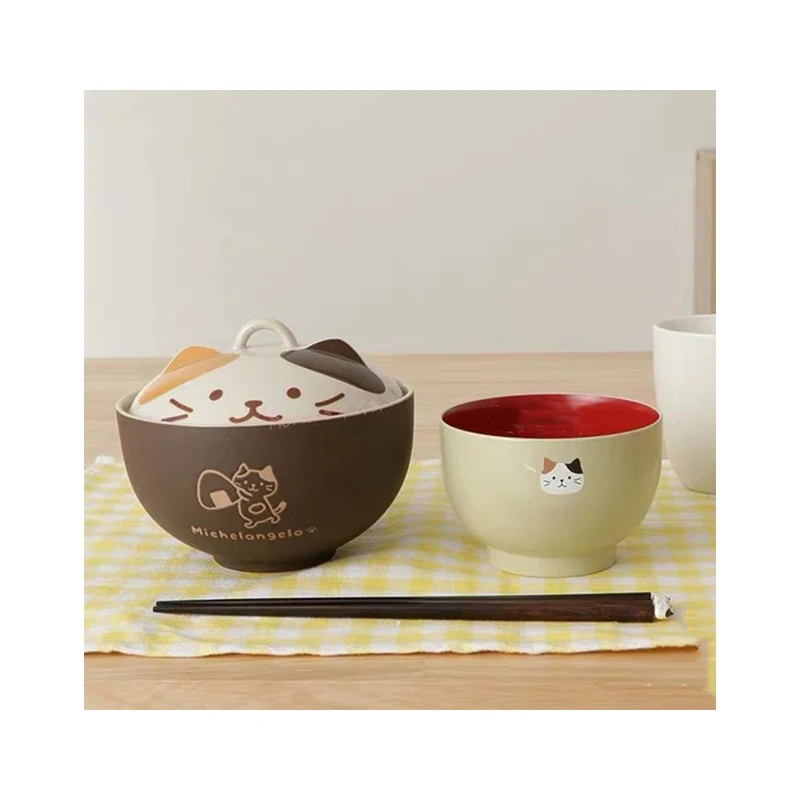 ceramic bowl cat tureen porcelain rice instant noodle tableware kitchen appliance free global shipping