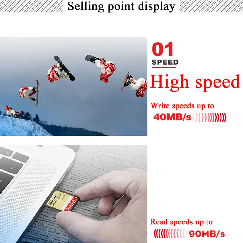 100% Original SanDisk Extreme PLUS SD Card 150MB/s 128GB 64GB 32GB cate sd for Cameras SDHC SDXC U3 Memory Cards Class 10