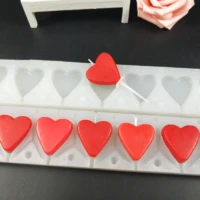 10 cavity silicone heart form mold diy cake decorating heart shape mould ice cube candy chocolate soap jelly tray bakeware