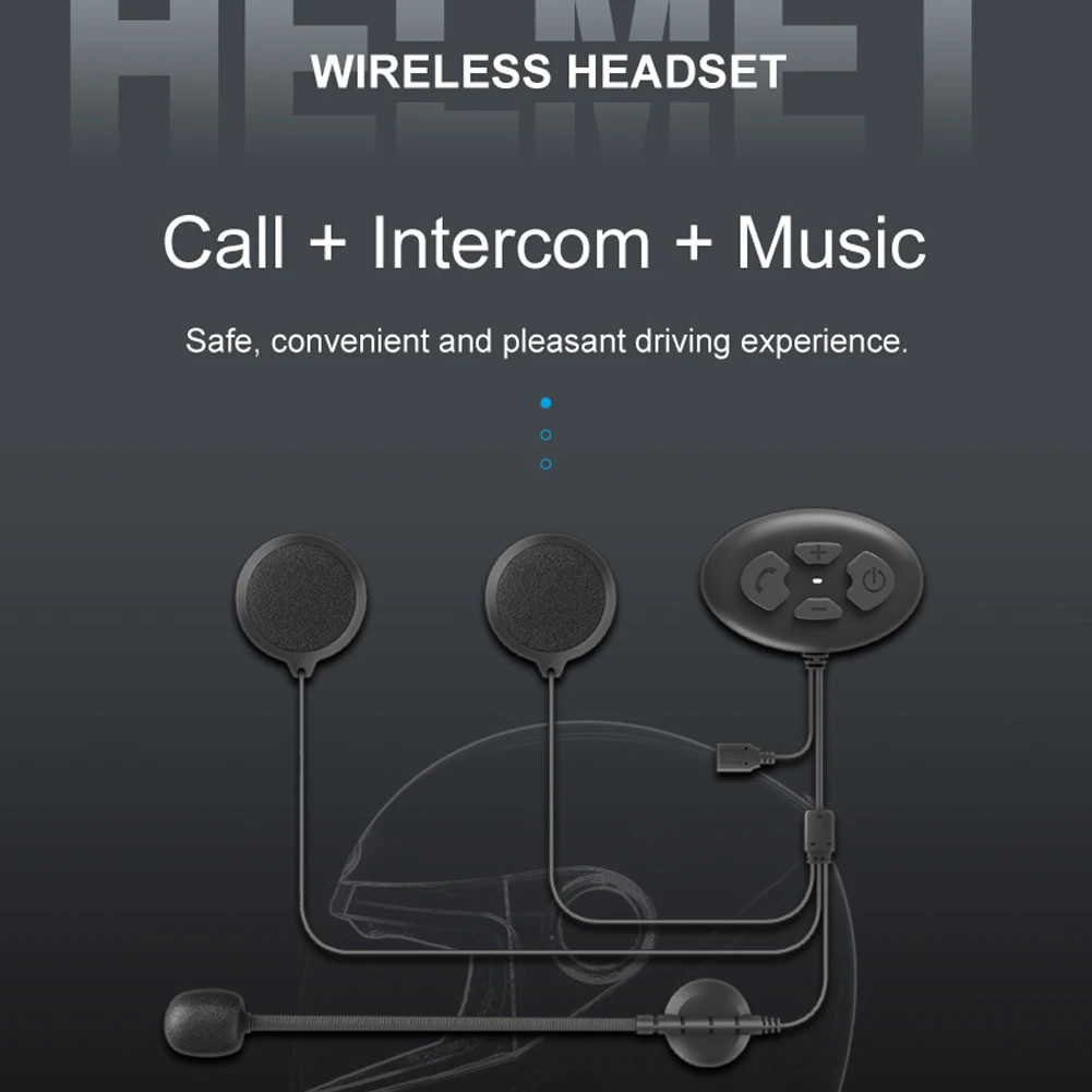 Перезаряжаемый Bluetooth-совместимый мотоциклетный шлем гарнитура портативные