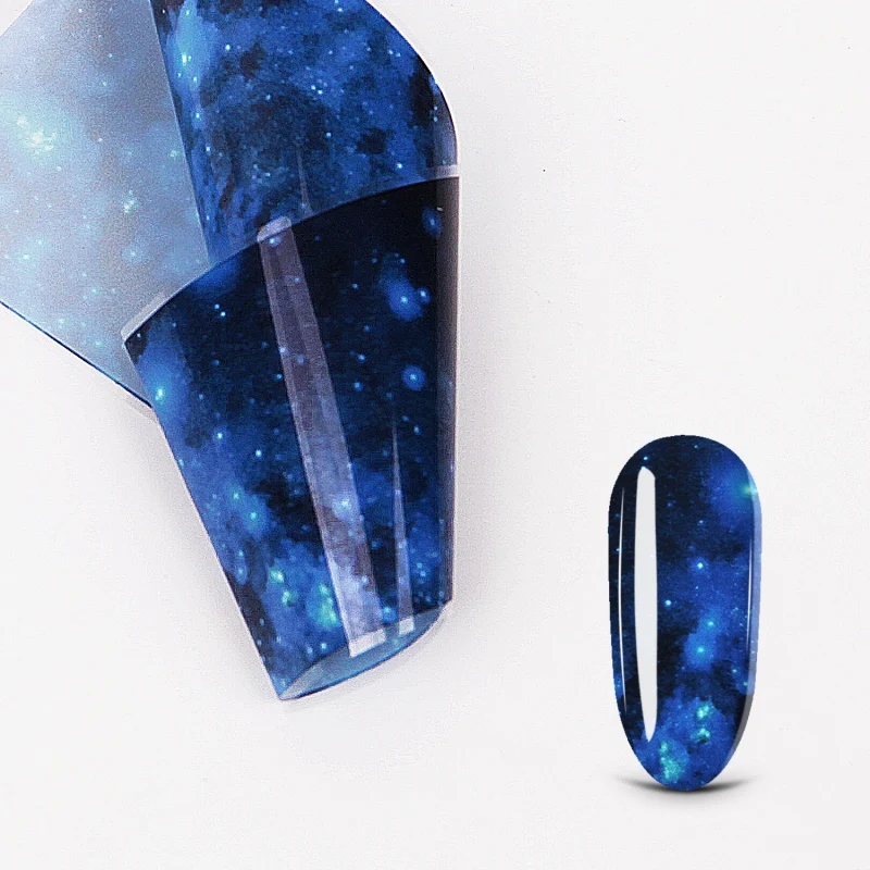 10 шт./компл. голографические наклейки для ногтей звездное небо переводная бумага