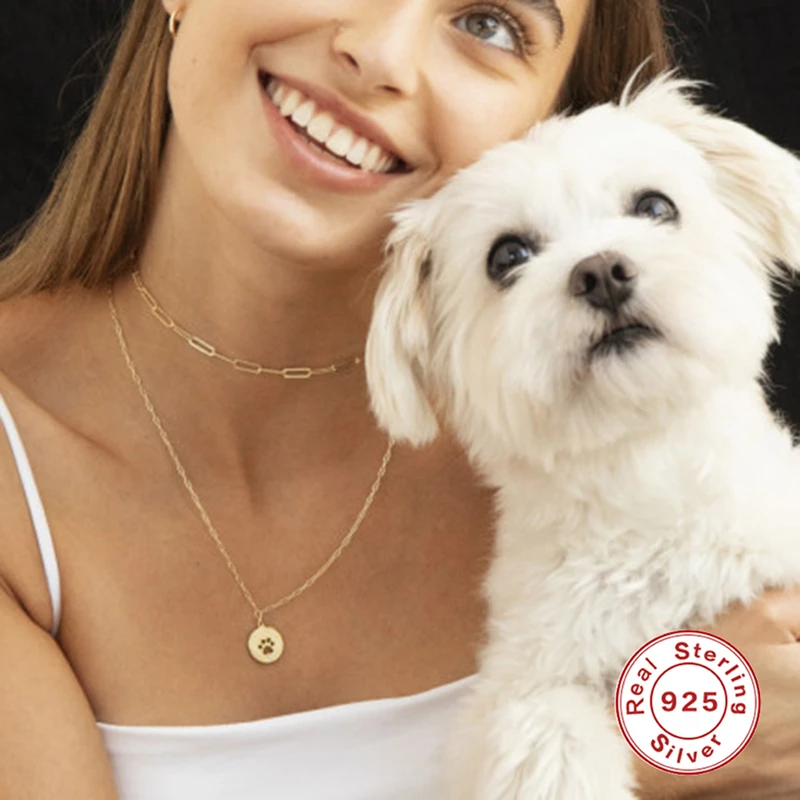 

BOAKO Pendientes Plata 925 Necklace For Women 2020 Pet Dog Necklace Charms Chains Fine Jewelry Choker Bijoux Femme #1.6