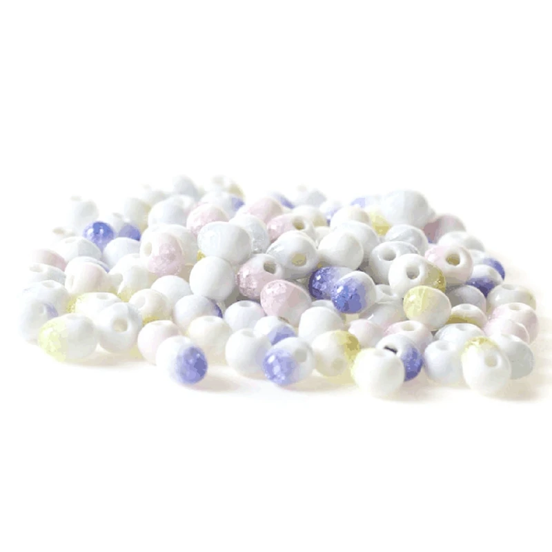 

Ceramic Jewelry DIY Handmade Bracelet Necklace Material Features Ice Cracked Beads 6mm Loose Beads