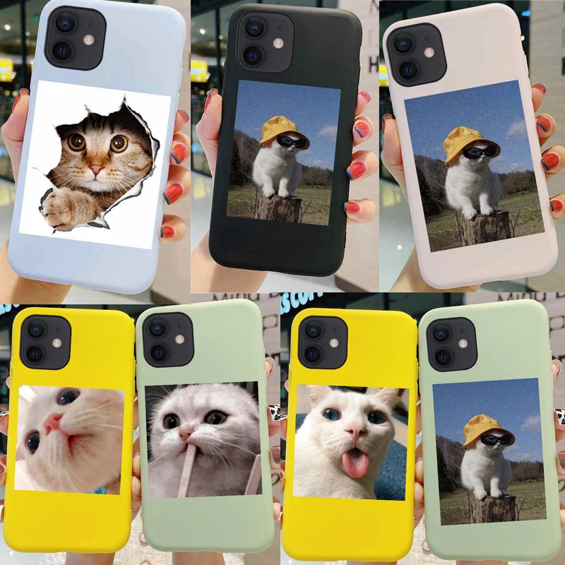

Fashion Silicone TPU Case For Samsung Galaxy A22 4G 5G A82 A52 A42 Phone Cover Fundas Cartoon Coque Animal Cat Bumper